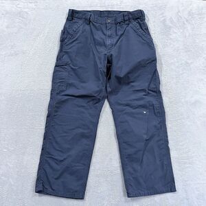 Carhartt Dungaree Pants Men's Loose Fit 36x30*‎ Blue B151-NVY Canvas Work